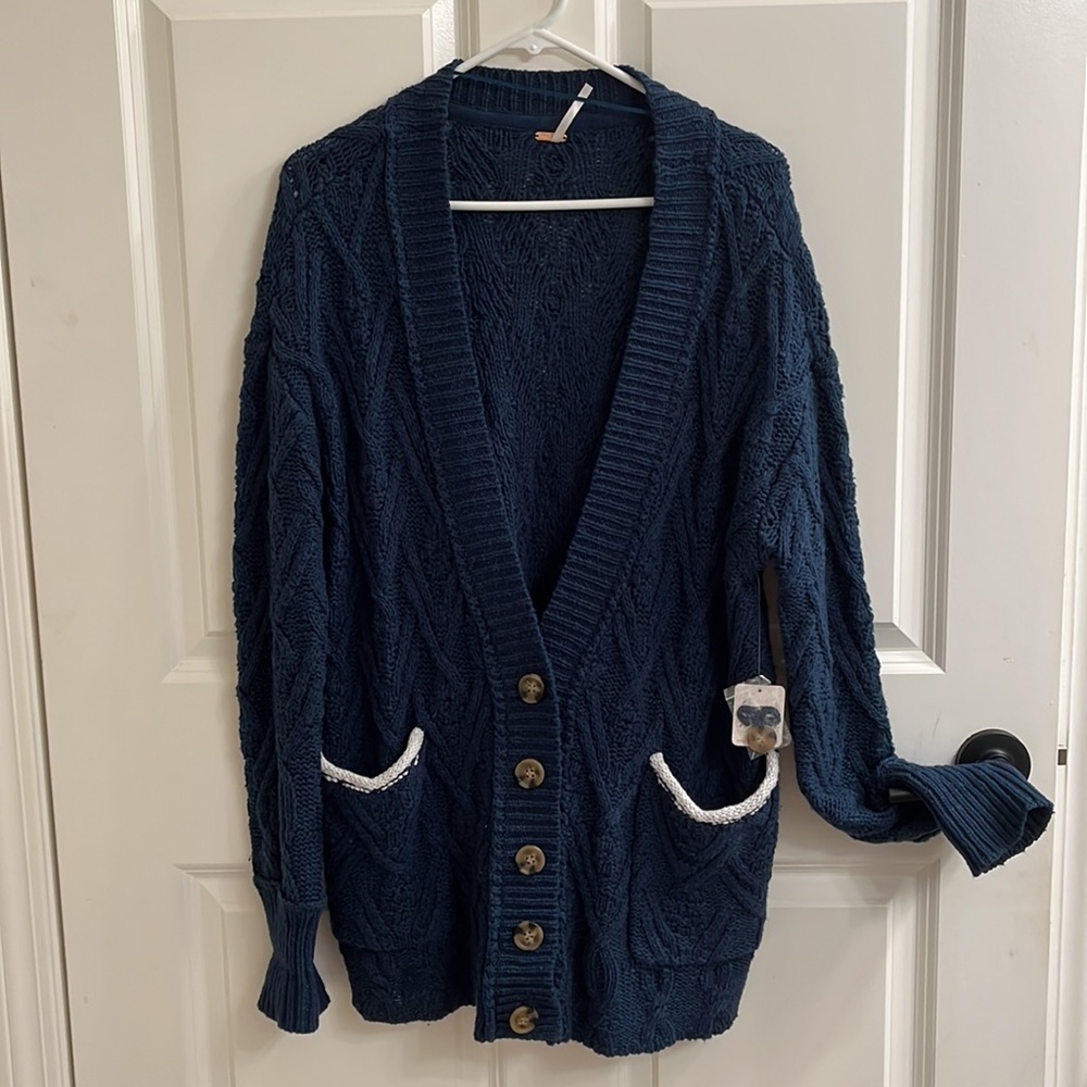 NWT Free People Montana Cable Knit Cardigan